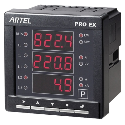 3 instrumento RS485 del probador del voltaje de los metros del panel de la CA Digital de la fase 3P5A 50Hz